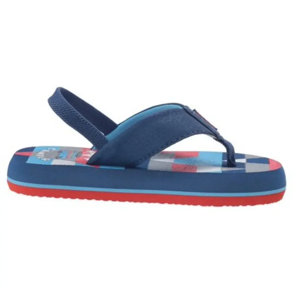 Freewaters Supreem Sandals Toddler 5-6 Navy Red Slingback Flip Flop ZAP1818